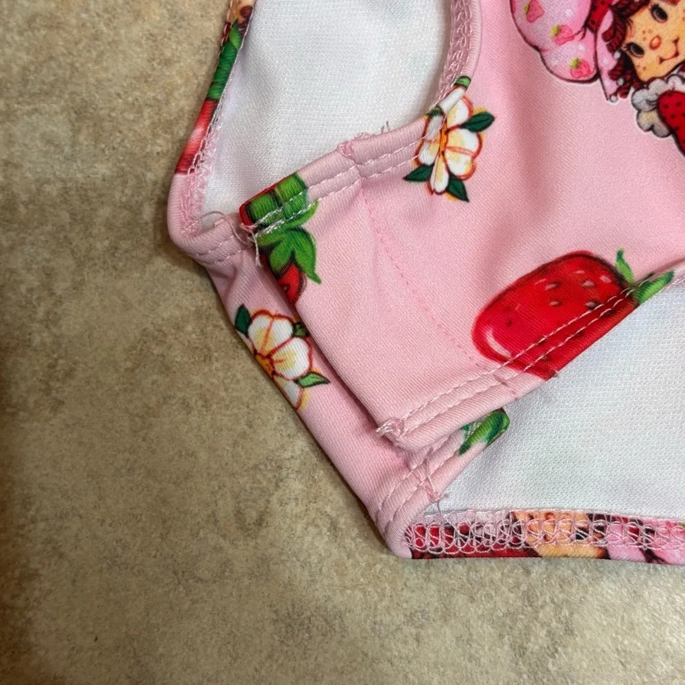 Strawberry Shortcake Long Sleeve Baby Girl Swimsuit Rashguard Set 3-6 mo NWOT